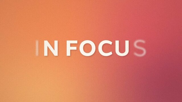 Grain Gradient Focus Blur Variable Font Title Reveal
