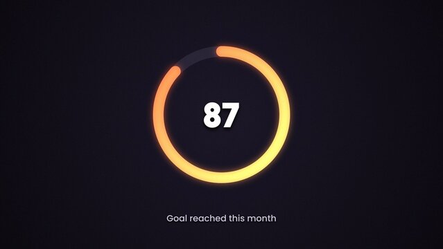Glowing Ring Progress Counter Variable Font Reveal