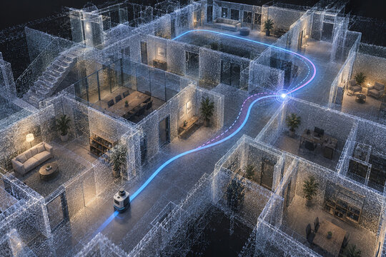 Robot Trajectory Loop Closure in Point Cloud Building