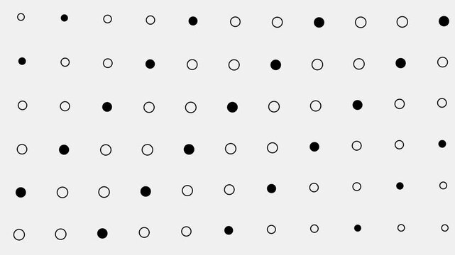Minimalist Black and White Dots Grid Pattern Loop