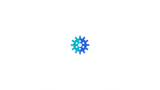 Norovirus cell icons in grid layout on white background