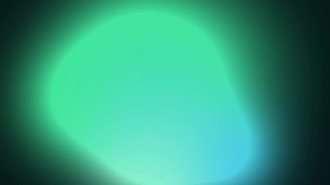 Soft flowing aurora gradient blobs in deep teal and mint green, seamless looping Full HD motion graphics background for wellness, health and lifestyle videos