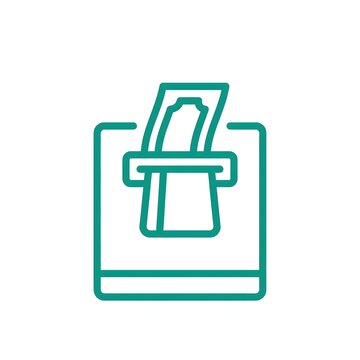 Stapler inside open notebook with clip icon flat illustration