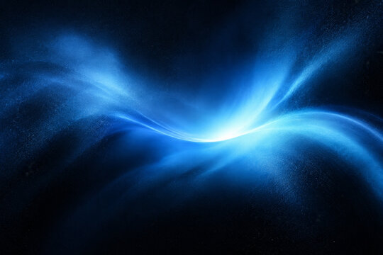 Glowing blue energy waves