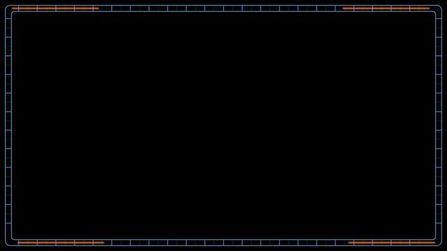Digital hud interface frame with animated scanning grid and tech overlay technology