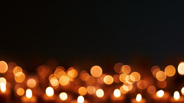 Abstract All Saints Day Cemetery Bokeh with Text Space. All saints day, all souls day background.