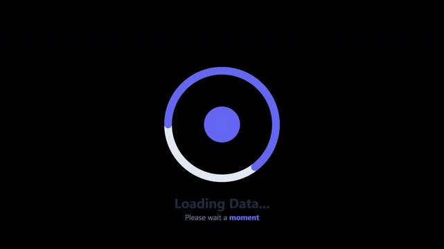 Circular Data Loading Spinner Animation Overlay