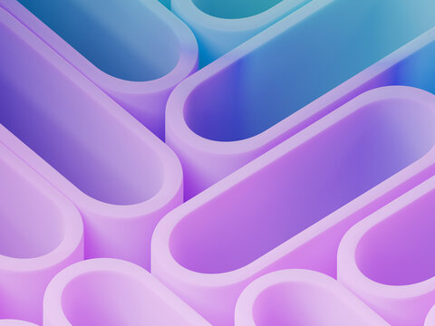 Colorful Abstract Shapes in Soft Hues Create a Modern Design