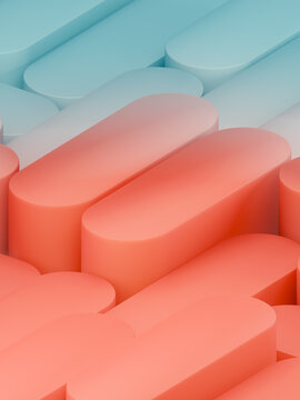 Colorful Shapes Arranged in a Pattern on a Surface