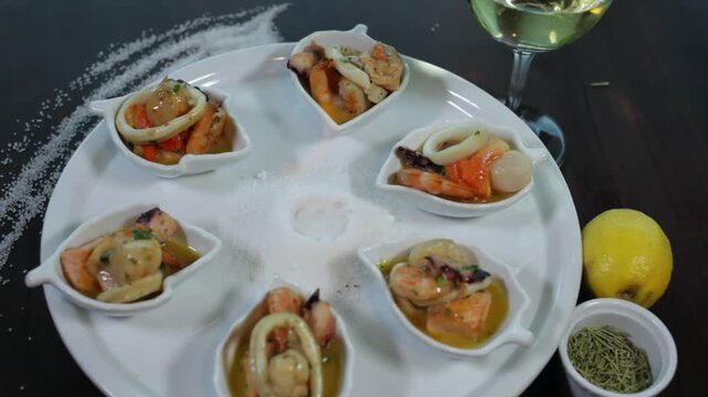 variety of cold appetizers