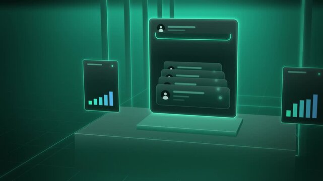 Security notification cards stack login approved in a scene full scene