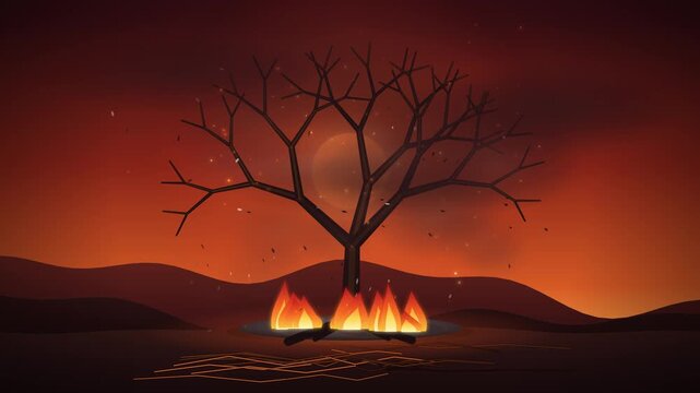 Burnt Land and Soil Erosion Animation
