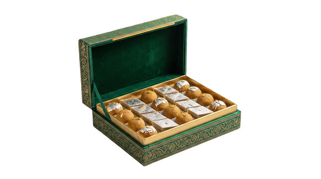 Luxury Indian Mithai Gift Box with Kaju Katli and Ladoo Sweets