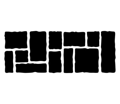 Doodle frames with uneven shapes, wavy irregular rectangles text boxes, squares with wavy rough edges, curved picture painting frameworks, organic forms, curvy uneven callouts, square frames