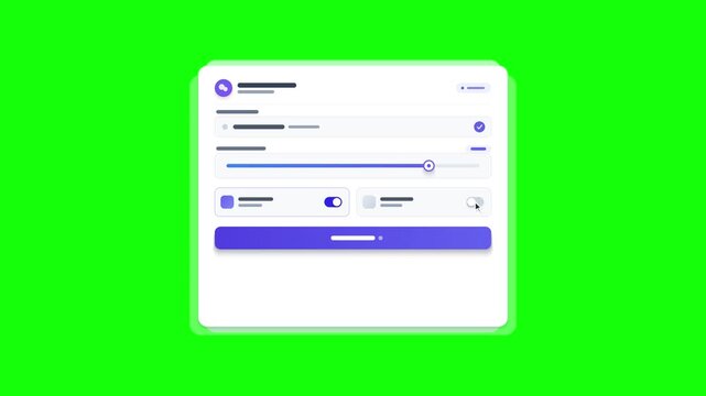 Digital User Interface Window Form Interaction With Mouse Cursor And Slider