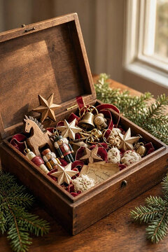 Unique vintage inspired Christmas ornaments, handwritten cards and handcrafted wooden figures celebrate tradition, memory and lasting festive keepsakes.
