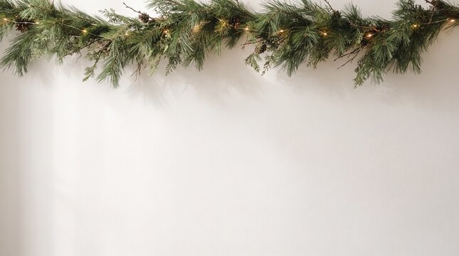 Christmas Evergreen Garland on White Background.jpg