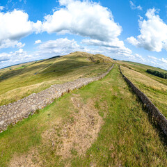 Hadrians Wall Path National Trail and the Pennine Way at Turret 41a near Cawfields, Northumberland, Engald UK © Stephen