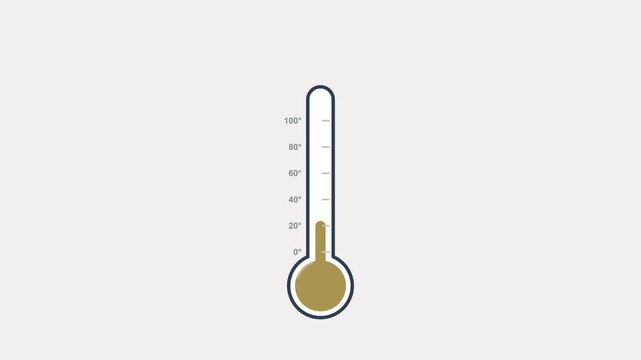 Thermometer icons showing rising temperature levels from cold to hot