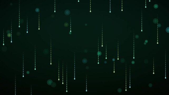 Digital Cyber Matrix Falling Data Streams and Glowing Binary Rain Seamless Loop