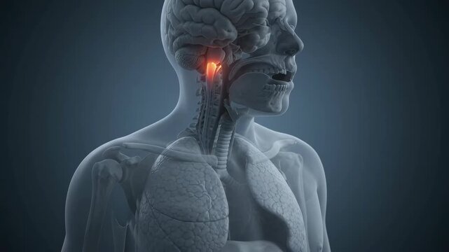 3D Visualization of the Human Brainstem and Respiratory System for Medical Education on Central Sleep Apnea