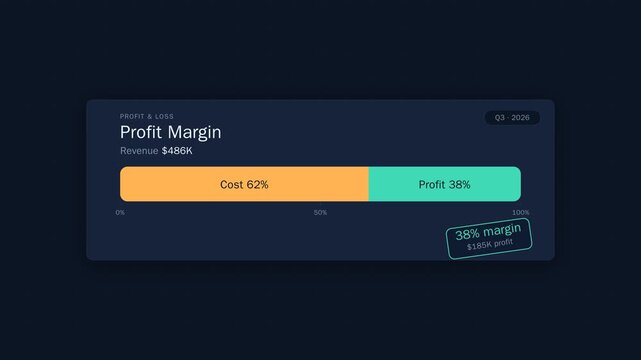 Profit Margin Stacked Bar Chart Finance Metric Fill