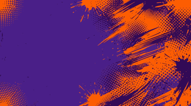 Colorful Grunge Sports Background With Abstract Paint Effects