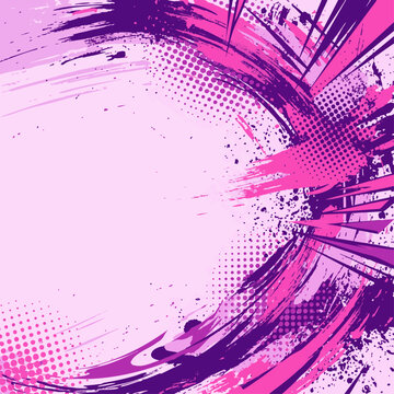 Colorful Grunge Cartoon Pattern With Abstract Sports Motifs