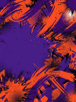 Colorful Sports Background Featuring Halftone Dots And Splashes