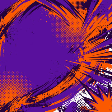 Modern Abstract Sports Pattern With Halftone Brush Effects