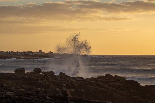 La Torche au coucher du soleil