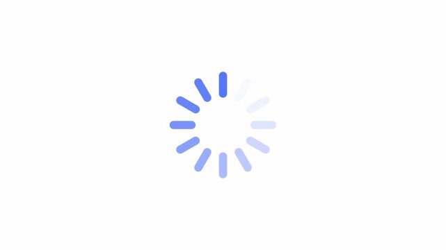 Loading spinner  animation with a transparent background