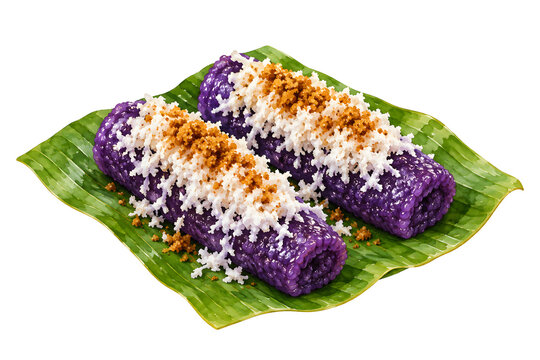 Filipino Puto Bumbong Purple Rice Cakes with Coconut and Brown Sugar