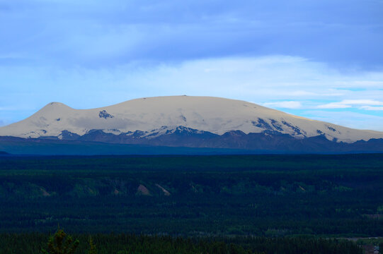 Mount Wrangell in Alaska Viewed from Copper Center Alaska