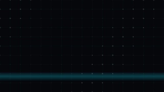 Abstract futuristic cyber technology background with glowing blue light beam and digital hud grid pattern for network connection and cyber security concept