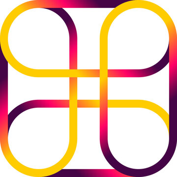 abstract geometric intertwined logo icon symbol
