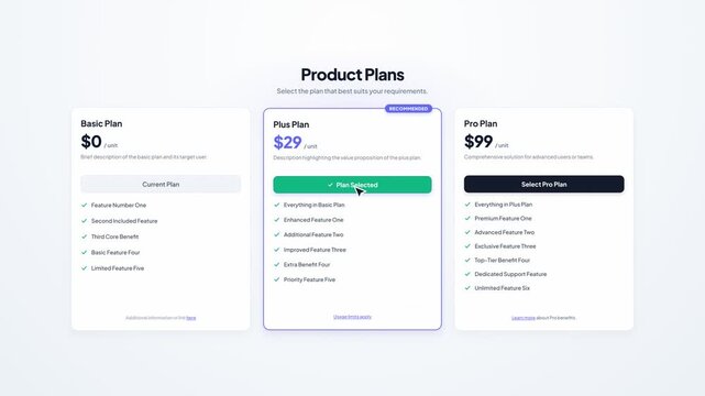User selecting a digital subscription plan on a website interface. 4K Video