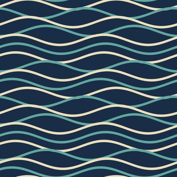 Interlocking waves seamless wave pattern background