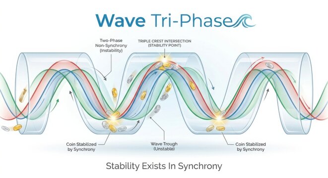Wave Tri-Phase Concept Illustrating Stability Through Synchrony