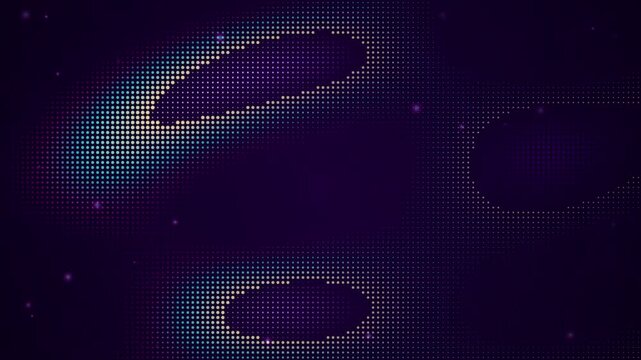 Digital pixelated abstract cosmic space background animation