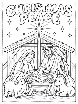 Christmas Coloring page, xmas colouring pages 