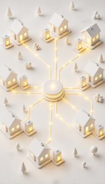 abstract illustration of future energy of house