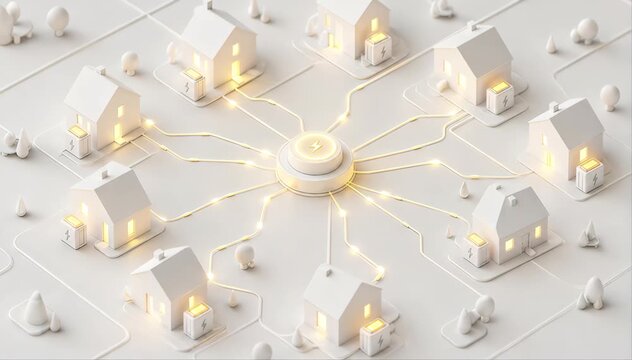 abstract illustration of future energy of house