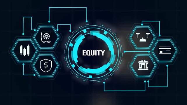 Corporate equity capital and financial investment concept