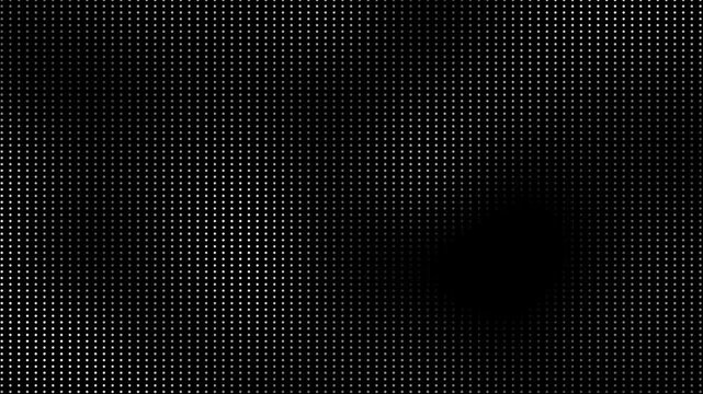 Animated abstract halftone technology black background random dots, Animated abstract technology dark background.