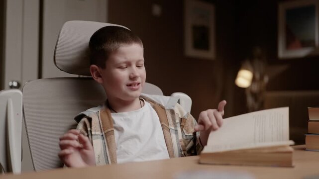 Schoolchild crying and refusing to do homework. Frustration education parenting childhood emotions concept