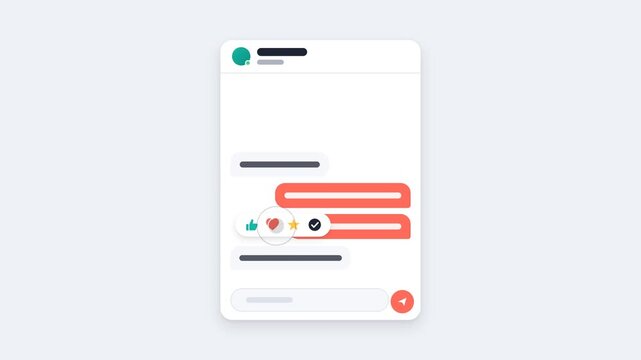 Chat Bubbles Send Reply And Heart Reaction Lands