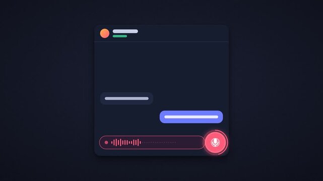 Voice Note Recording With Waveform and Chat Bubble