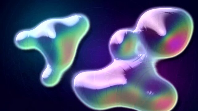 Iridescent holographic chrome liquid metal flowing like mercury, rainbow oil slick colors shifting across a smooth metallic surface in 4K