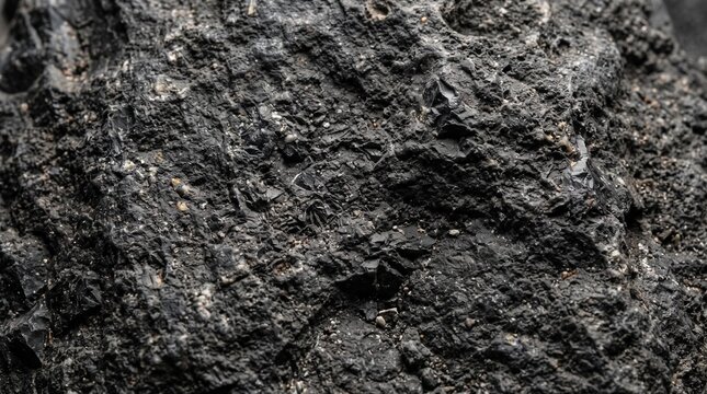 Dark basalt rock texture with rough volcanic stone surface
